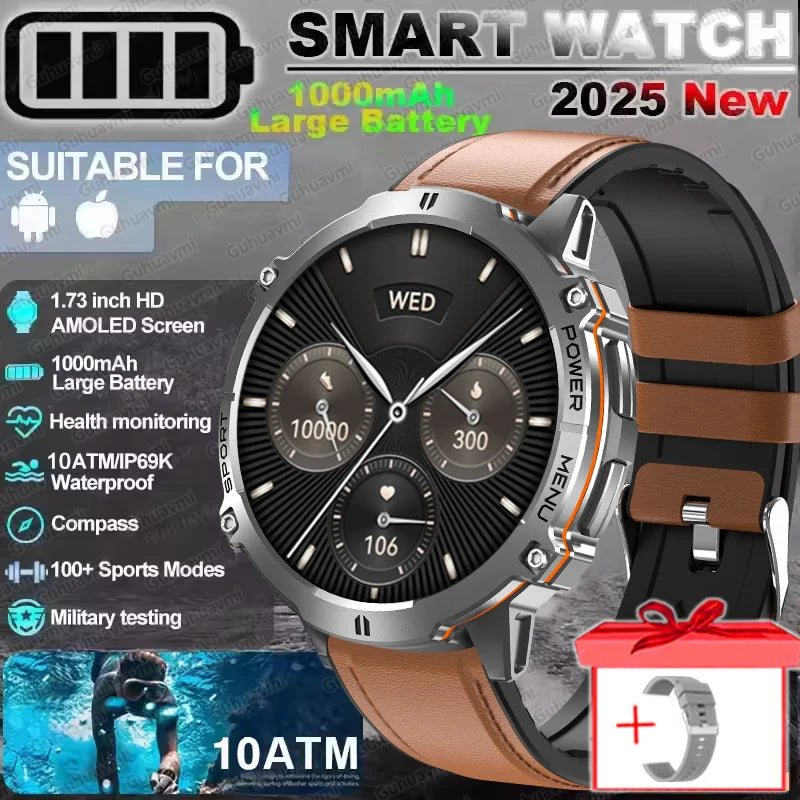 2025 Original TANK X3 Ultra 1000mAh Battery Smart Watch Men GPS Outdoor Sports Fitness Smartwatch 10ATM Waterproof Swim Watches