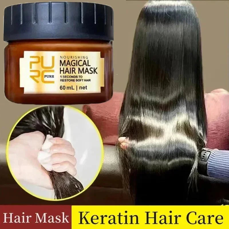 120ml Keratine Magical Hair Mask Protein Straighten Repair Dry Frizzy Damaged Cream Pro Soft Smooth Shiny Deep Moisturizing Care