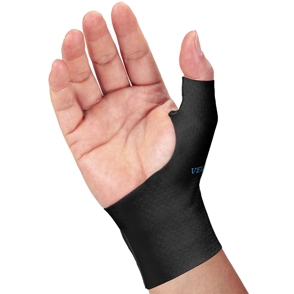 VELPEAU Thumb Compression Sleeve for Mild Arthritis Pain and Sports, Thumb Splint Support Liner Universal for Both Hands, 2PCS