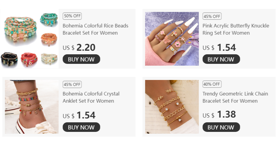 4Pcs/set Bohemia Wood Beads Chain Bracelet Set For Women Tree Of Life Charm Rose Flower Handmade Bangle Girls Boho Jewelry