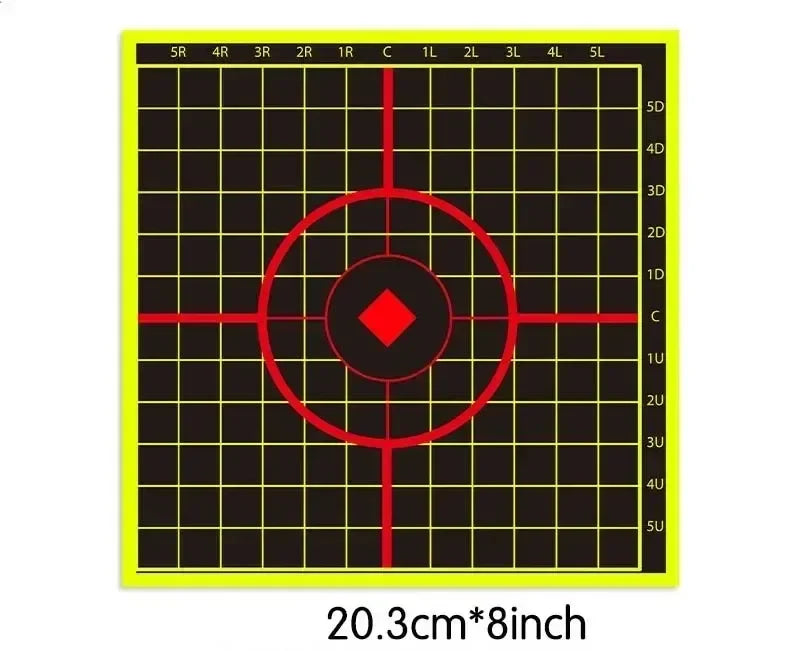 10PCS  Shooting Targets Stickers Reactive Splatter Adhesive Sticker Paper Gun Shoot Training Accessories 8Inch