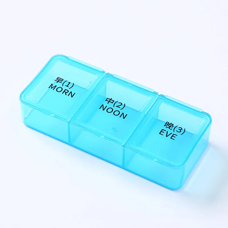 1 Day 3 Grids Rainbow Pill Medicine Box Tablet Medicine Organizer Health Storage Pill Box Holder Splitters With Printed Braille