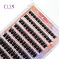 HOLLYLASH 96 Clusters DIY Self Adhesive Cluster Lashes Russian Volume False Eyelashes C Curl Natural Soft Individual Eyelashes