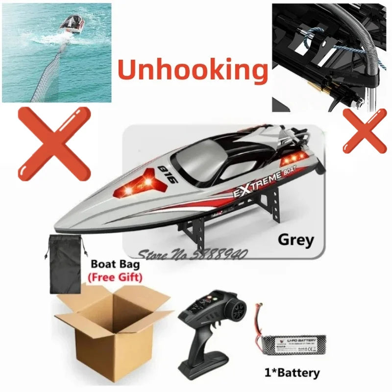 70KM/H High Speed Remote Control Boat RC Speedboat  200M Nesting Unhook Capsized Reset Waterproof Racing Induction RC Boat Toy