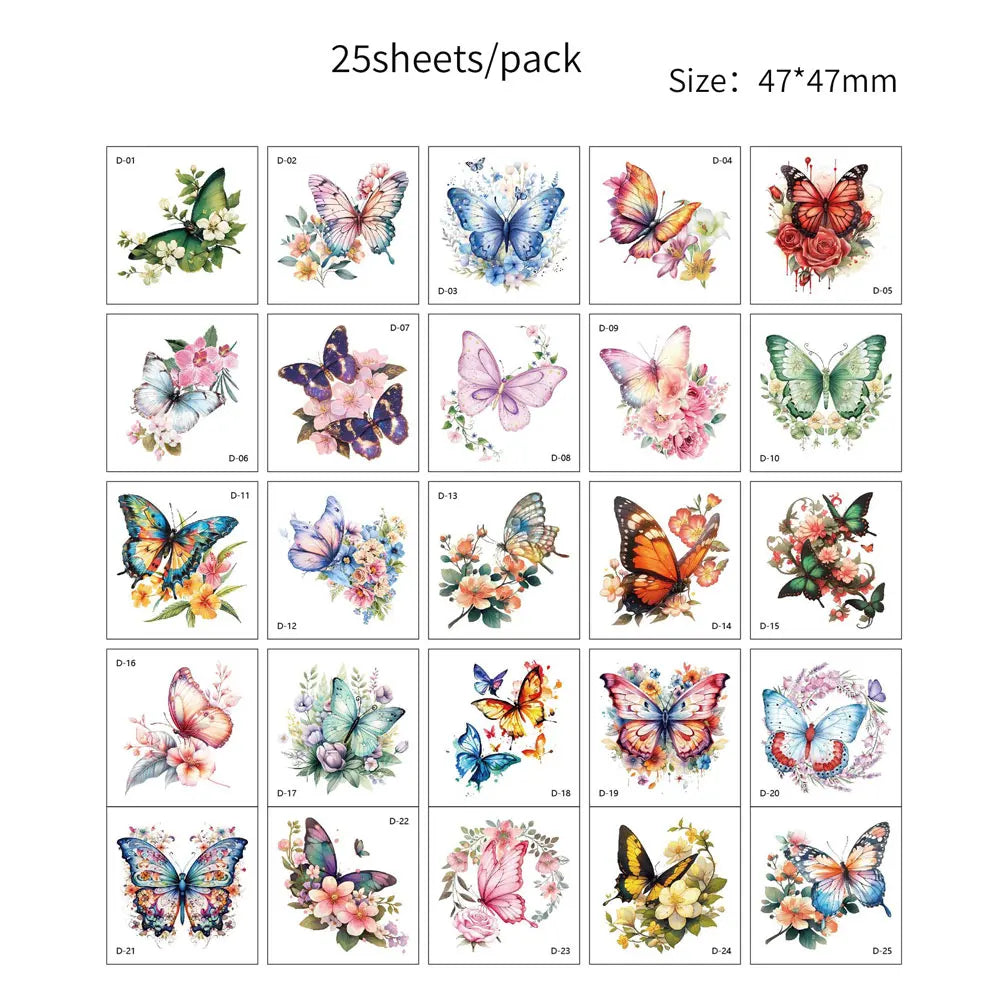 25pcs Cartoon Tattoo Stickers for Hand Face Makeup Unicorn Temporary Tattoo Stickers Cute Hand Tattoo Decoration