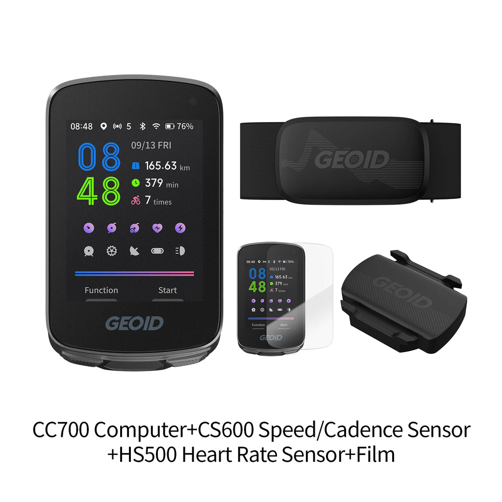 GEOID CC700/PRO Bike Computer Wireless Color Screen Bicycle Speedometer ANT+ WIFI Cycling Speedometer IPX7 Waterproof Odometer