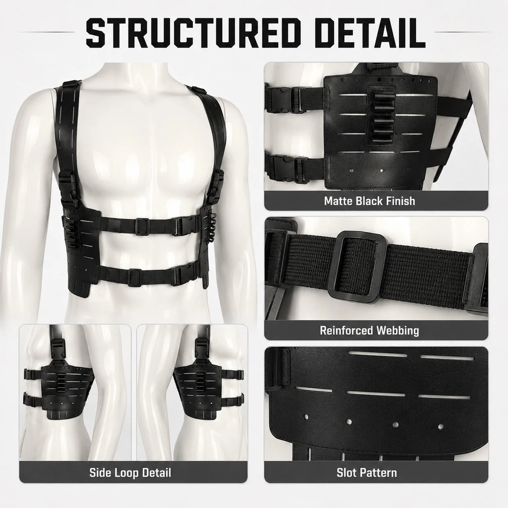 Tactical Shoulder Harness Residenttttt Evil Requiem Leon S. Kennedy Cosplay Gear for Halloween Costume Airsoft Wargame Accessory