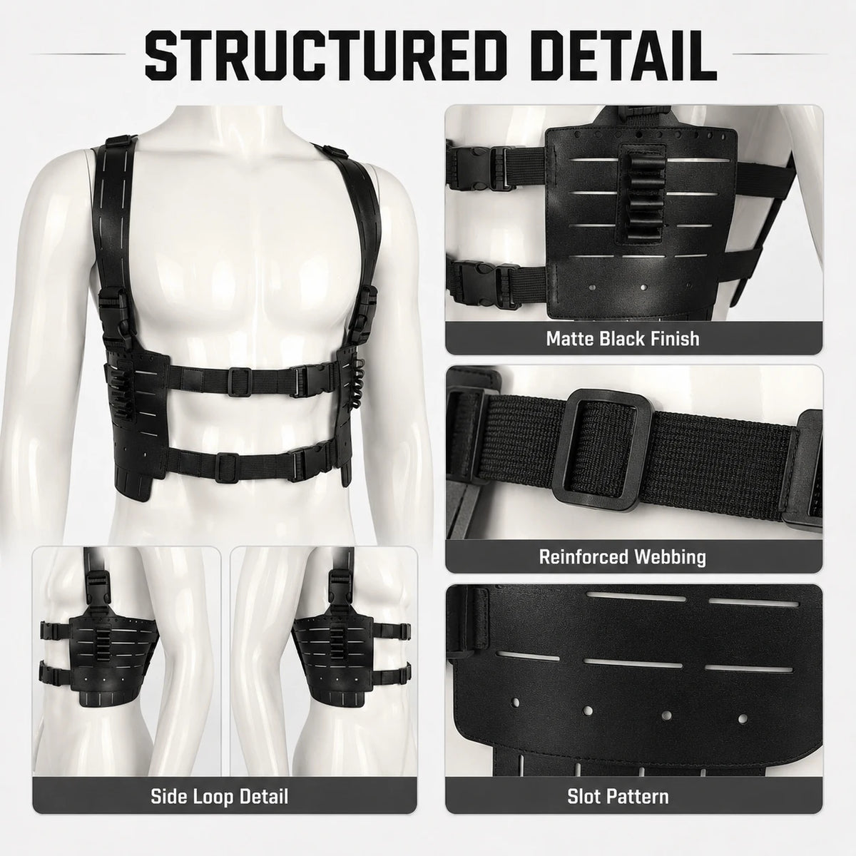 Tactical Shoulder Harness Residenttttt Evil Requiem Leon S. Kennedy Cosplay Gear for Halloween Costume Airsoft Wargame Accessory
