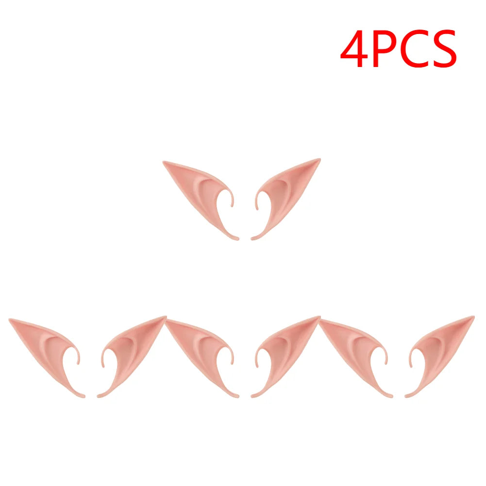 1-20pair Mysterious Angel Elf Ears Artificial Latex Ears for Halloween Decor Fairy Cosplay Costume Masquerade Accessories
