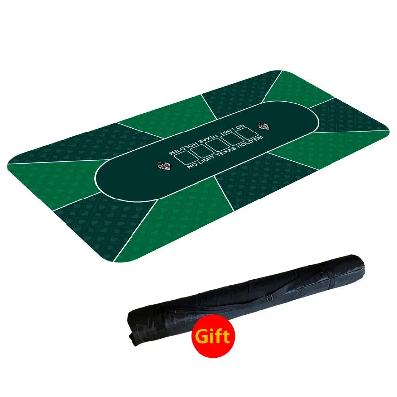 1.2*0.6m Hold'Em Texas Poker Mat Black Jack Baccarat Dice Durable Rubber Home Gaming Desk Pad