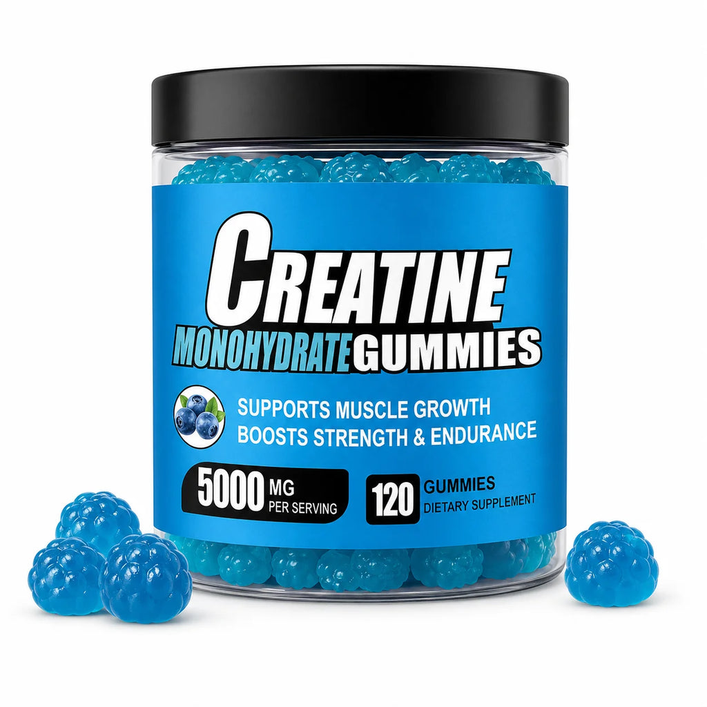 Creatine Monohydrate Gummies 5000mg Per Serving, 120 Gummies for Muscle Strength, Endurance & Energy, Dietary Supplement