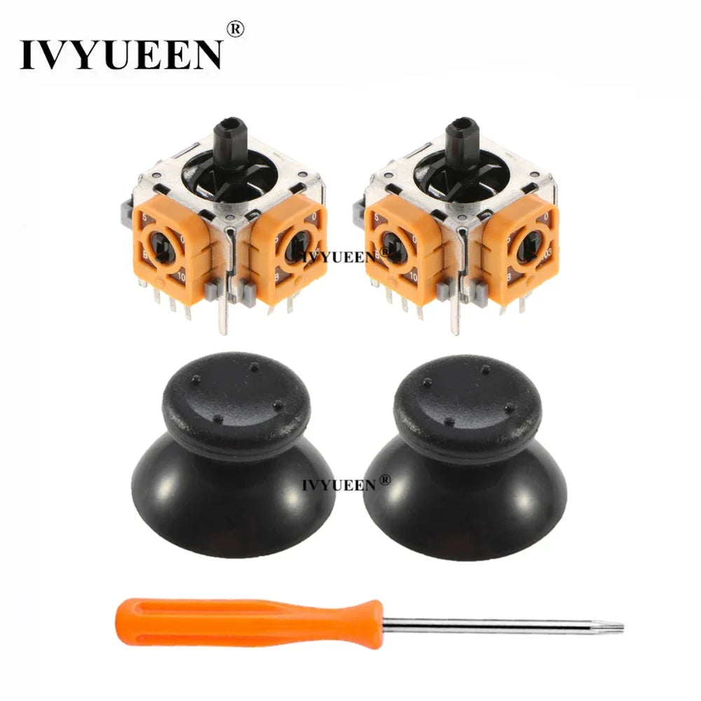 IVYUEEN 2 Sets 3D Analog Stick Sensor Potentiometers and Thumb Sticks Thumbsticks Cap Cover for Xbox 360 Controller Repair Parts