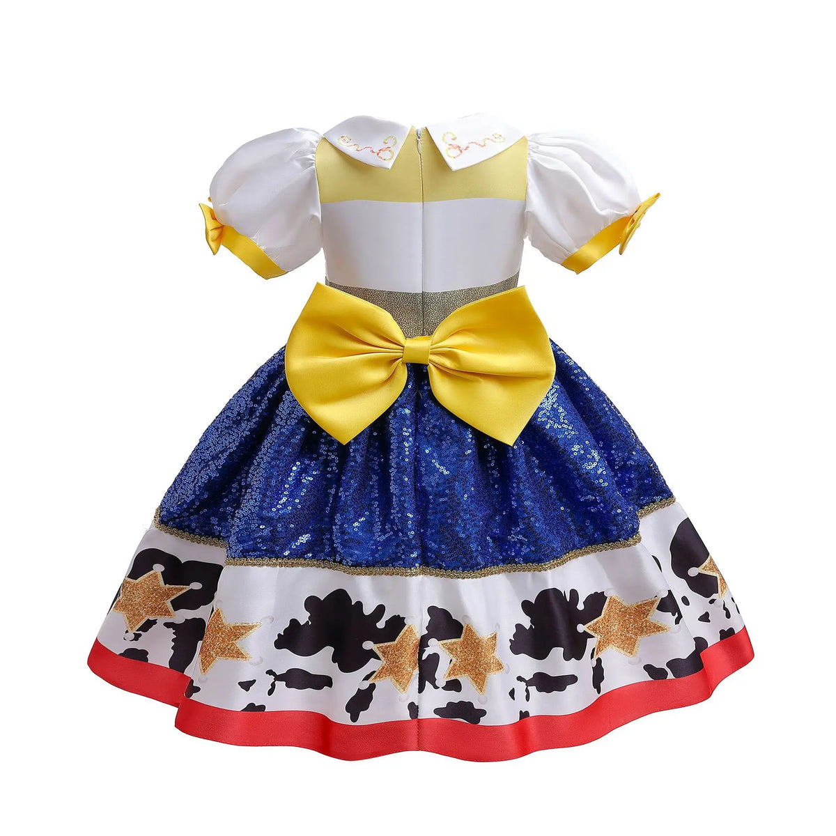 Girl Jessie Dress Kids Yellow Blue Cowgirl Cosplay Costume Kids Fancy Party Outfit Halloween Christmas Gift