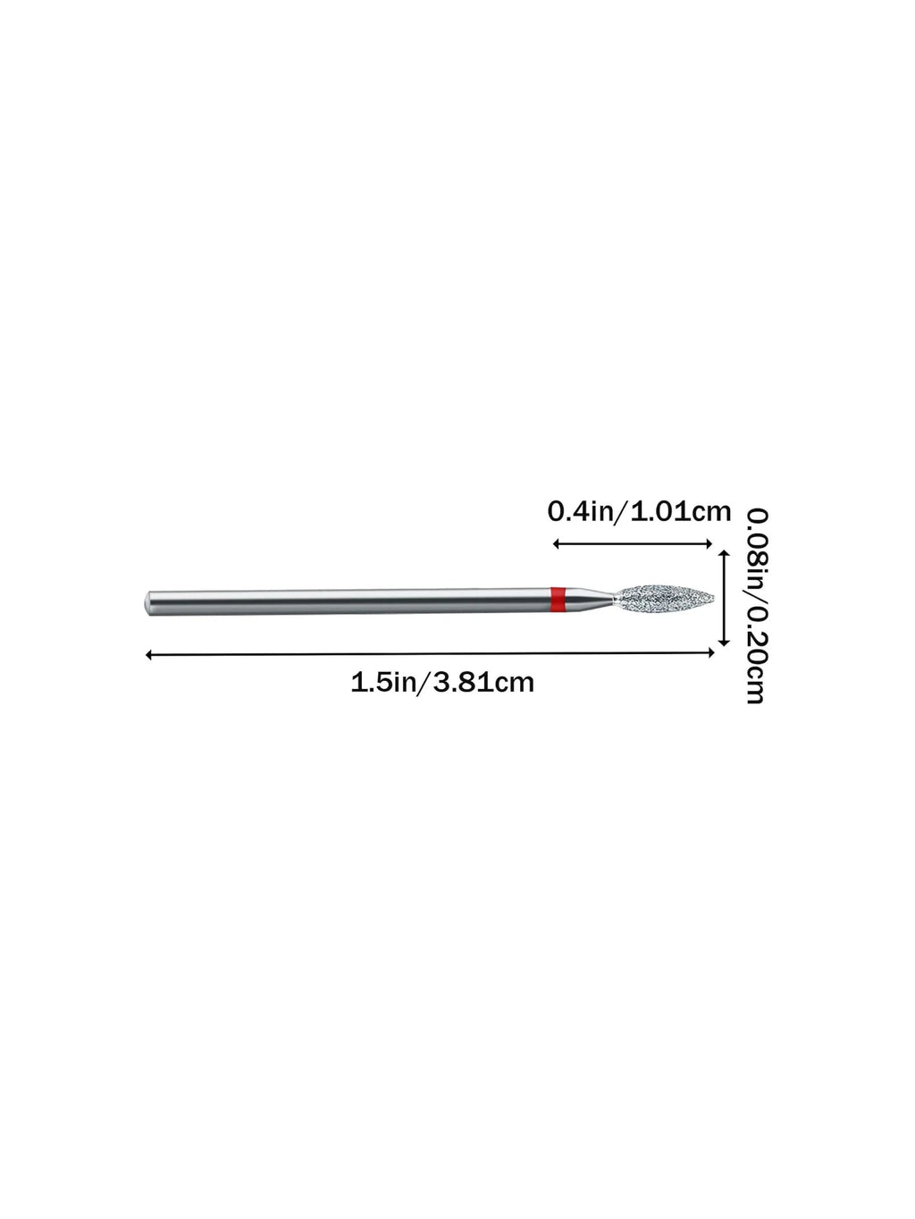 3pcs Flame Shape Diamond Cuticle Nail Drill Bit Set, Pro Manicure Drill Bits for Nail Prep, 3/32 Shank efile Bit(Fine+Medium)