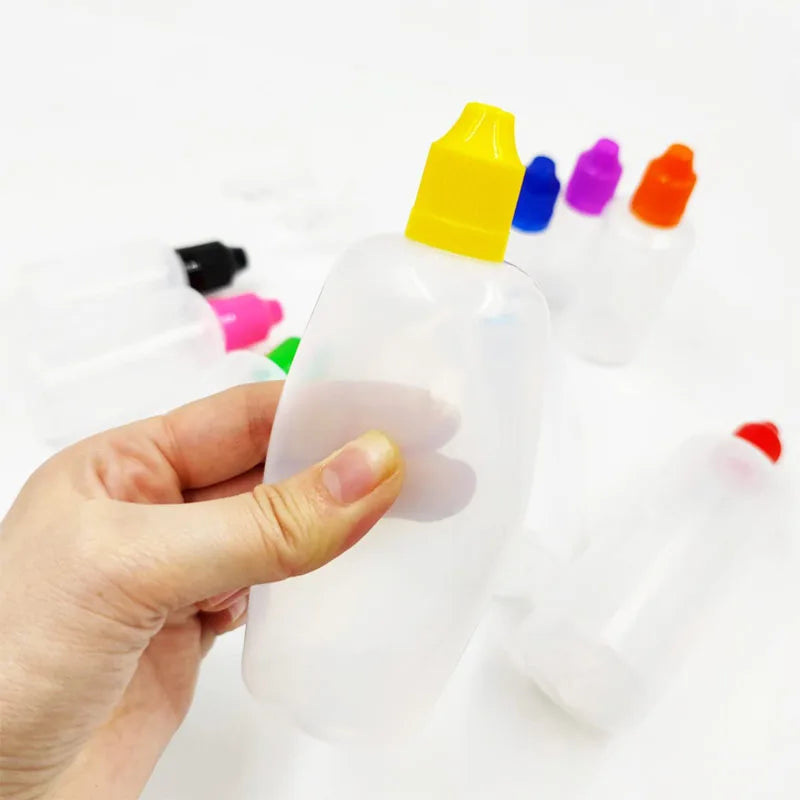 10pcs 3ml-120ml Plastic Dropper Bottles Empty Squeeze Liquid Eye Dripper Containers with Child Resistant Cap Travel Sample Vials