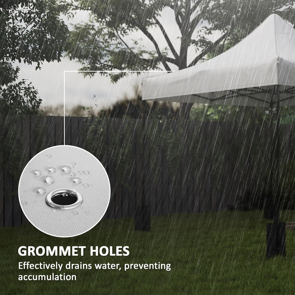 10' x 10' Pop up Canopy Replacement Top with Weight Bags, White