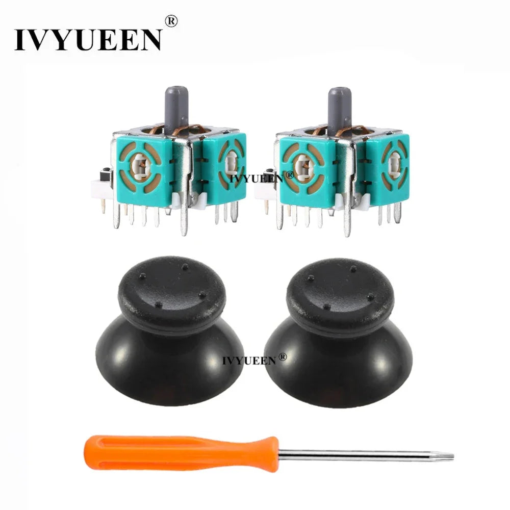 IVYUEEN 2 Sets 3D Analog Stick Sensor Potentiometers and Thumb Sticks Thumbsticks Cap Cover for Xbox 360 Controller Repair Parts