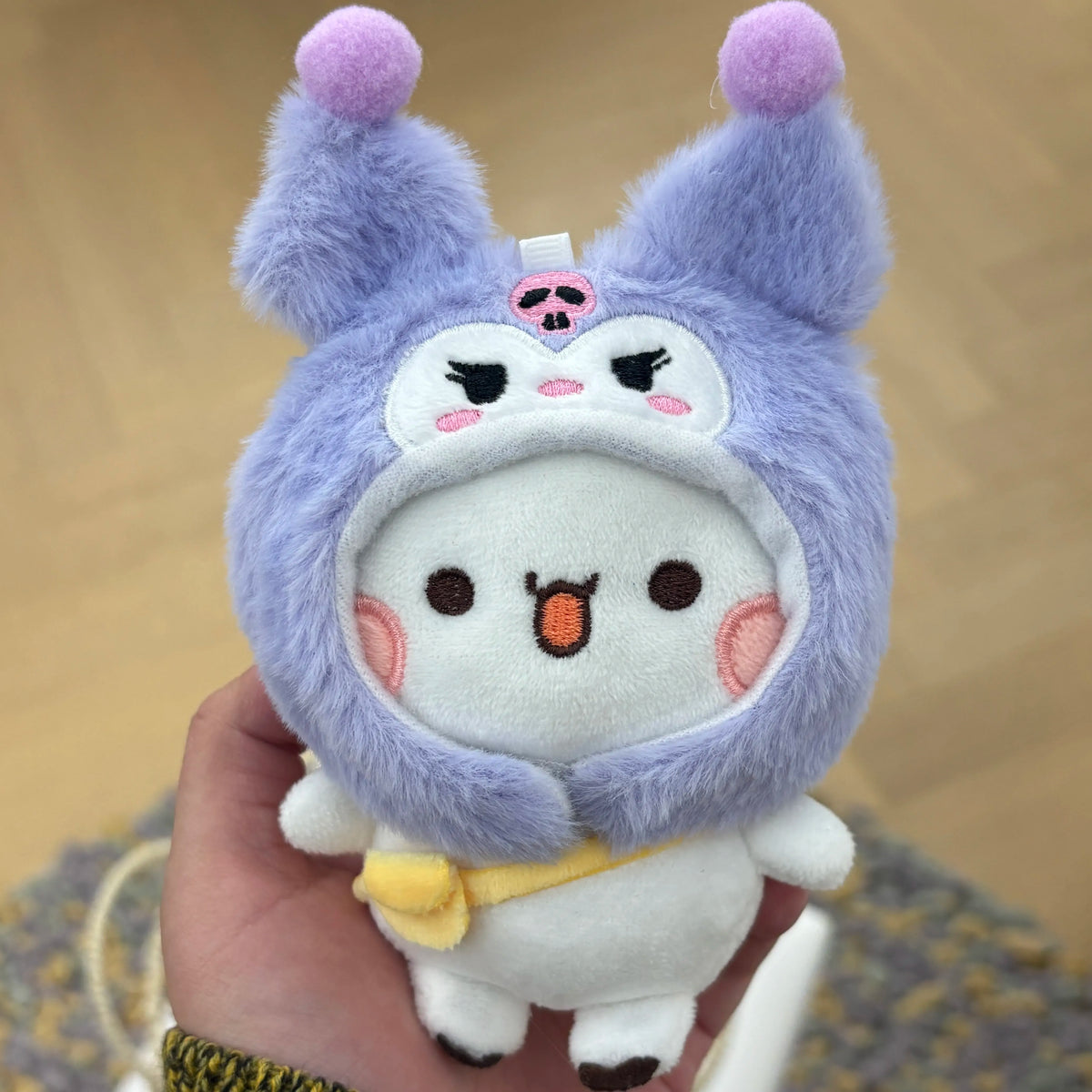 12cm Official Original Panda Bubu And Yier Outfit Change Plush Toy , Bubu And Dudu Plush Pendant Doll Gift