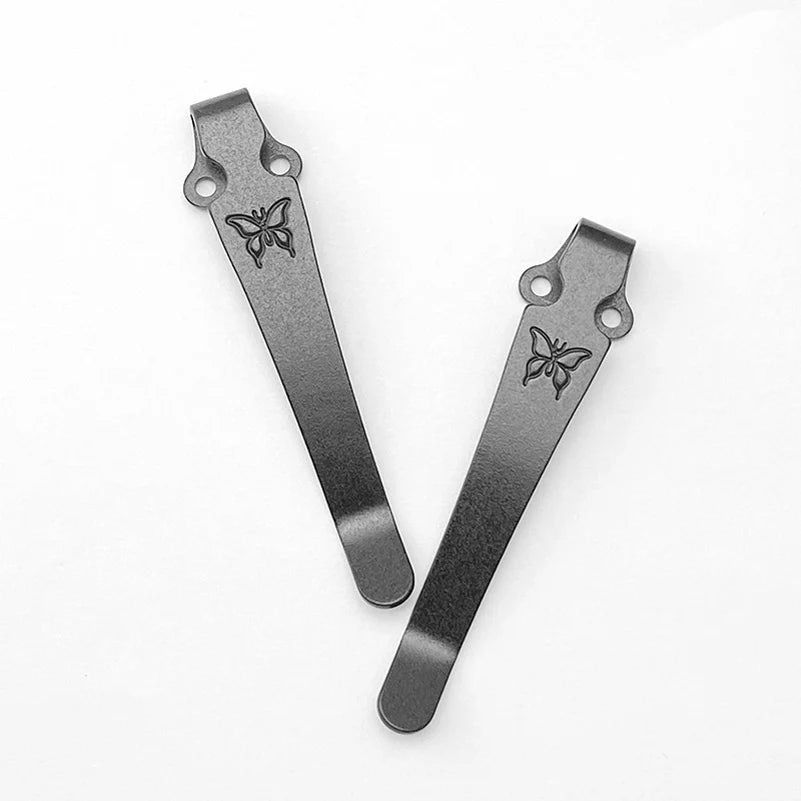 Knife Titanium Back Clamp Pocket Clip 5 Color For Emerson CQC Benchmade Griptillian Bugout 535 585 551 Knives