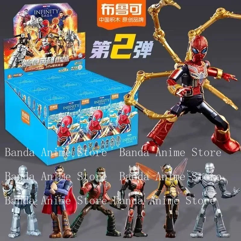 In Stock BLOKEES Marvel Comics Star Edition GV01 GV06 Spider-Man Scarlet Spider Shocker Splicing Toy Model Collection Gift