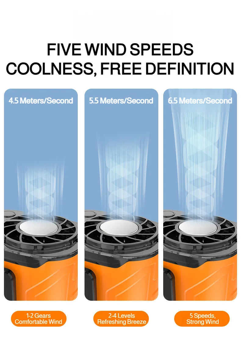 Hanging Waist Ice Fan With Light Digital Display Hanging Waist Fan