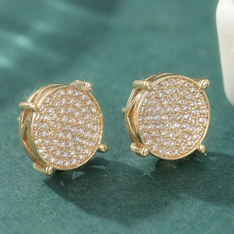Delicate stud earrings for men and women Square accessories suitable for wedding parties go with everything