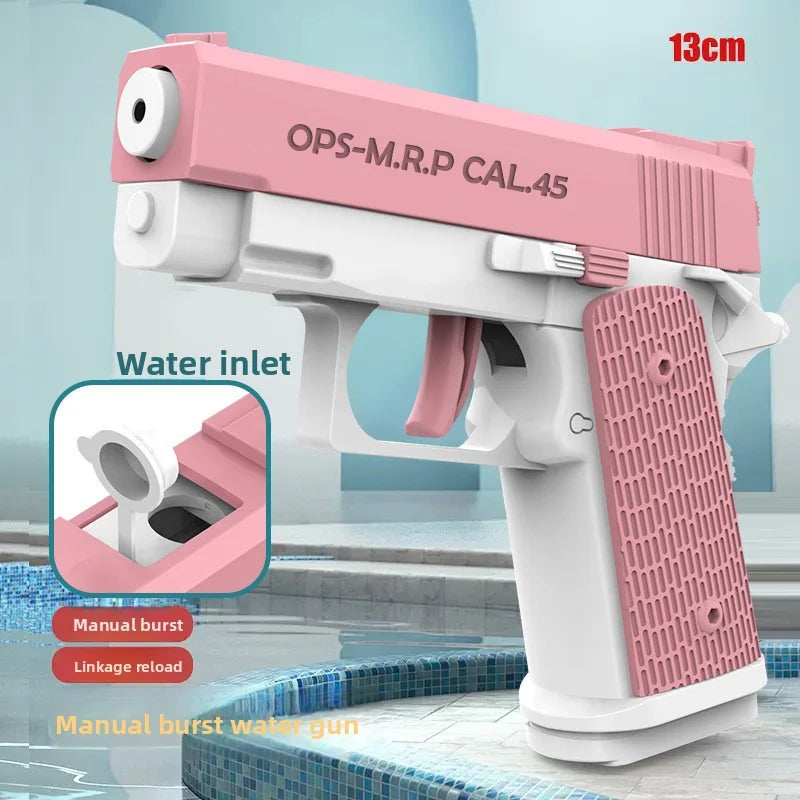 @Space Electric Water Gun Energy Ring Burst Transformation LED Lights Large Capacity Full Auto Continuous Fire Squirt Gun Toy