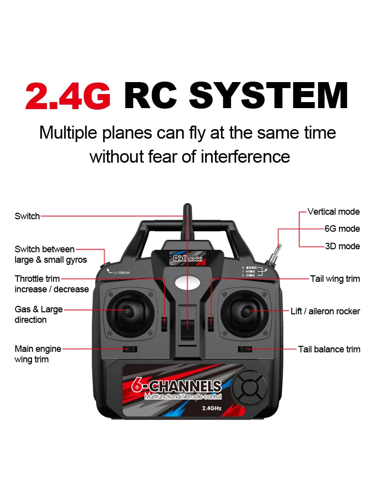 3D Stunt Glider RC Plane Brushless Motor 2.4G Remote Control Aircraft EPP Foam Flight Airplane Toys US Shipping