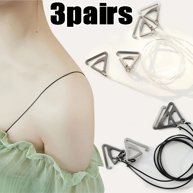 Superfine Clear Invisible Bra Straps Lady Sling Detachable Adjustable Shoulder Strap Seamless Elastic Belt Underwear Accessories