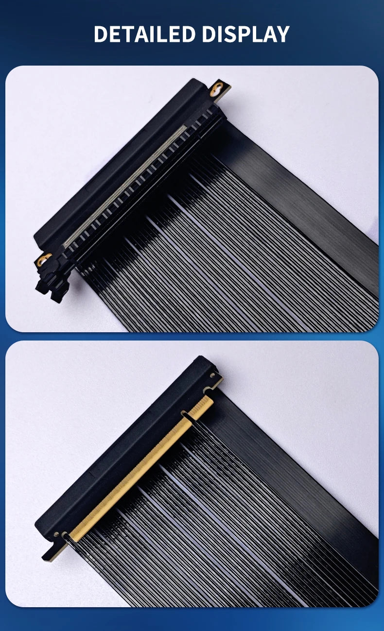 UPSIREN PCI-E 5.0 X16 GPU Extension Cable,Cable length 200mm/Gold-plated process/Suitable for 50 series graphics cards