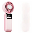 Handheld Folding Semiconductor Digital Display Desktop Fan Cooling Superconductor Ice Compress Handheld Fan One-Button Outdoor