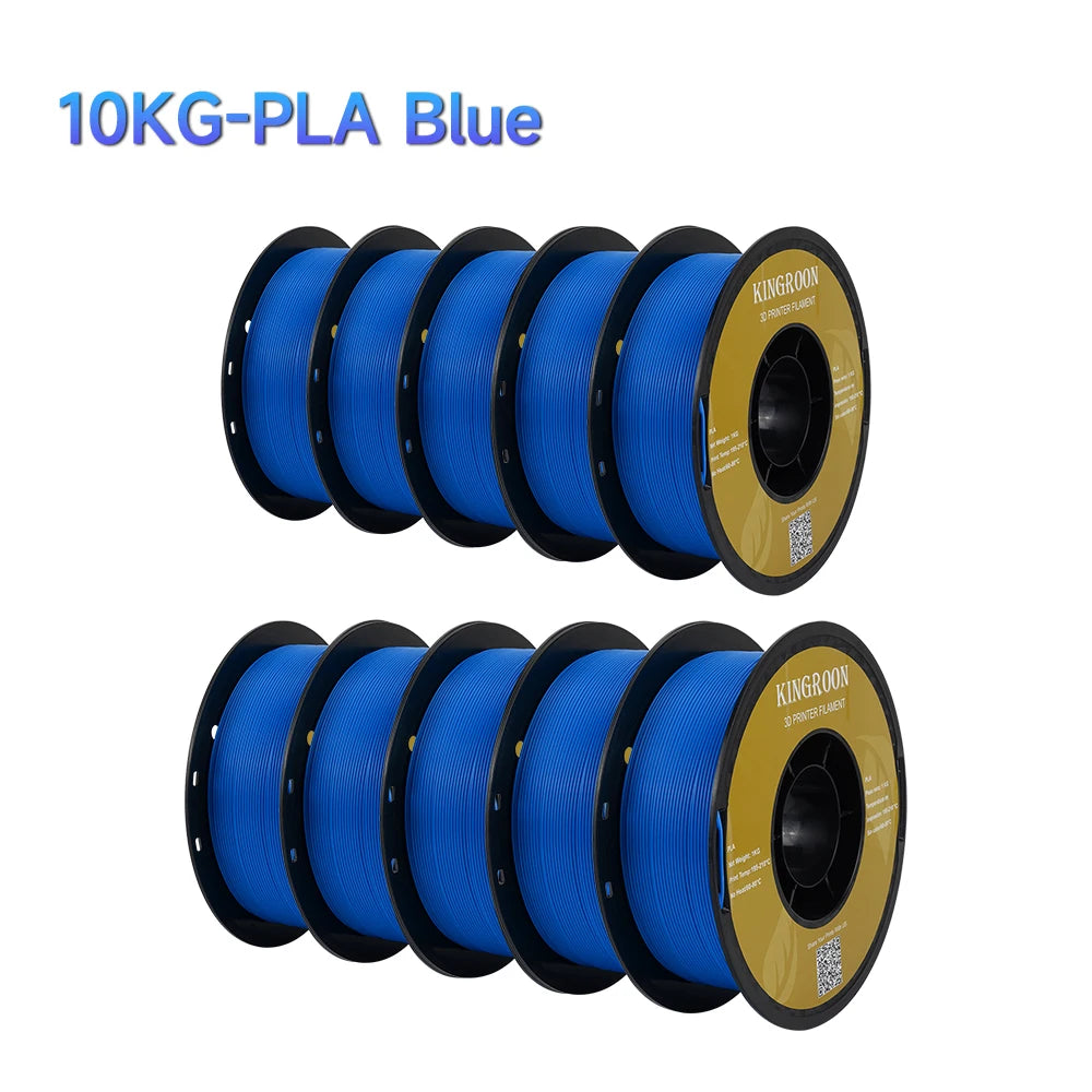KINGROON 10kg MIX PLA Filament 1.75mm Spool Wire Plastic For 3D Printer Material +/-0.02MM Vacuum Packaging 3D Printing Filament