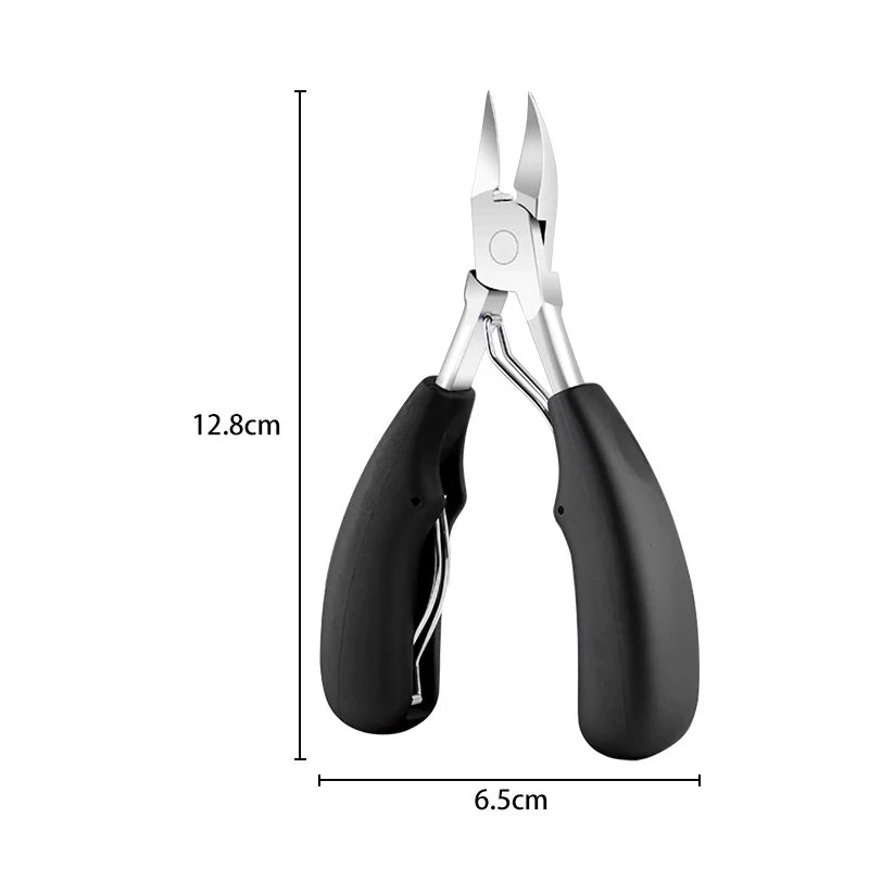 Professional Toe Nail Clippers Cutter Ingrown Toenail Tool Thick Nail Dead Skin Dirt Remover Super Sharp Curved Blade Nail Tools