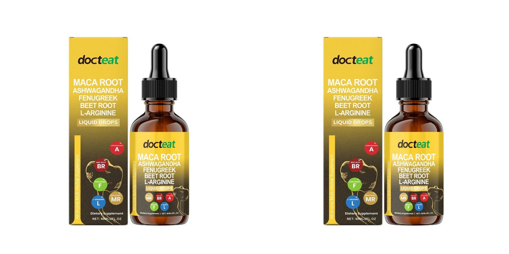 Maca Root Beet Root L-Arginine Liquid Drops Herbal Supplement for Men Energy Vitality Active Daily Wellness Support 60ml