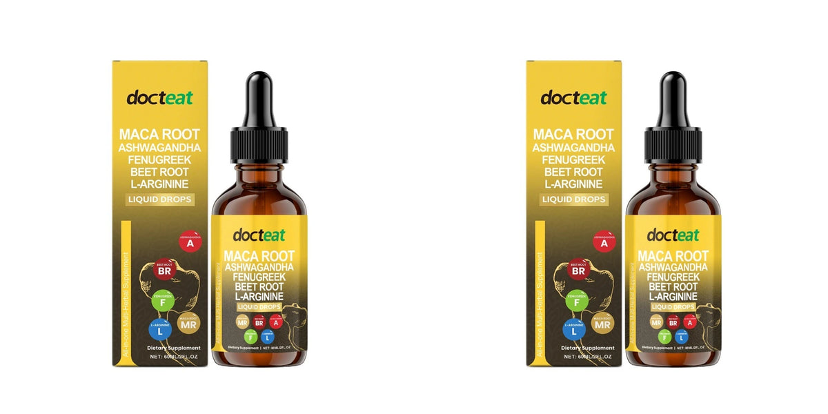 Maca Root Beet Root L-Arginine Liquid Drops Herbal Supplement for Men Energy Vitality Active Daily Wellness Support 60ml