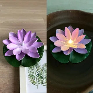 15CM LED Lotus Night Lamp Floating Water Sensor Flower Lamp Garden Home Decor Party Lotus Light Navidad Christmas Supplies