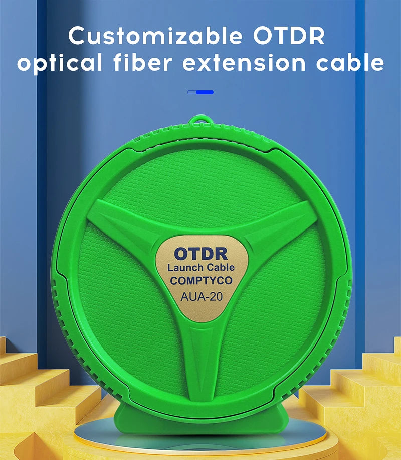 AUA-20 Single Mode 1KM OTDR Launch Cable Fiber Optic Testing Extension Cable SC/FC/ST/LC(A/UPC) Fiber Ring Dead Zone Eliminator