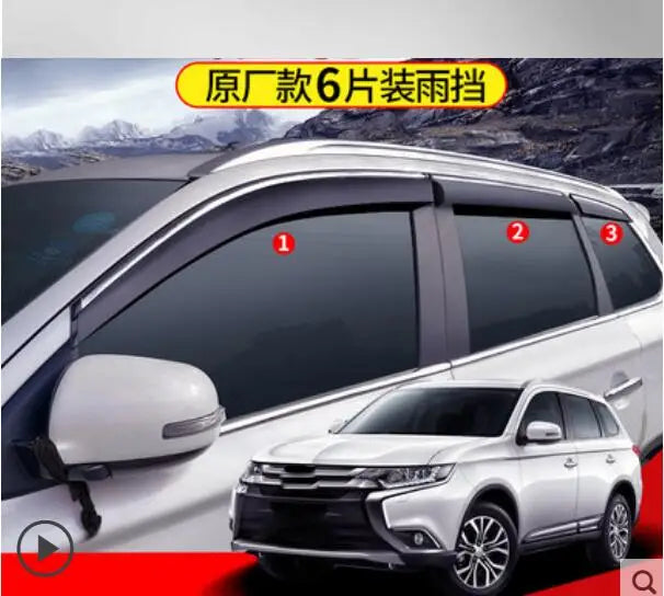 For Mitsubishi Outlander 2010 2011 2012, 2013 2014 2015 2016- 2020 Side Window Deflector Sun Rain Deflector Weather Shield JF