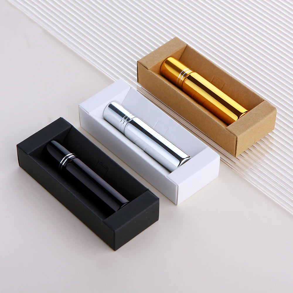 50 Pcs/Lot 10ml Electroplated Roll On Perfume Bottle Refillable Essential Oil Bottles With Box Roller Glass Vials LOGO Pay Extra