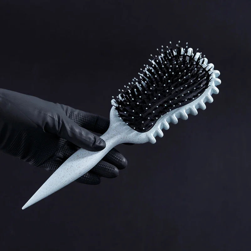 1pc Pink Curly Hair Brush with Black Bristles - Curl Defining and Shaping Comb  Hair Styling Tools Durable Hairbrush