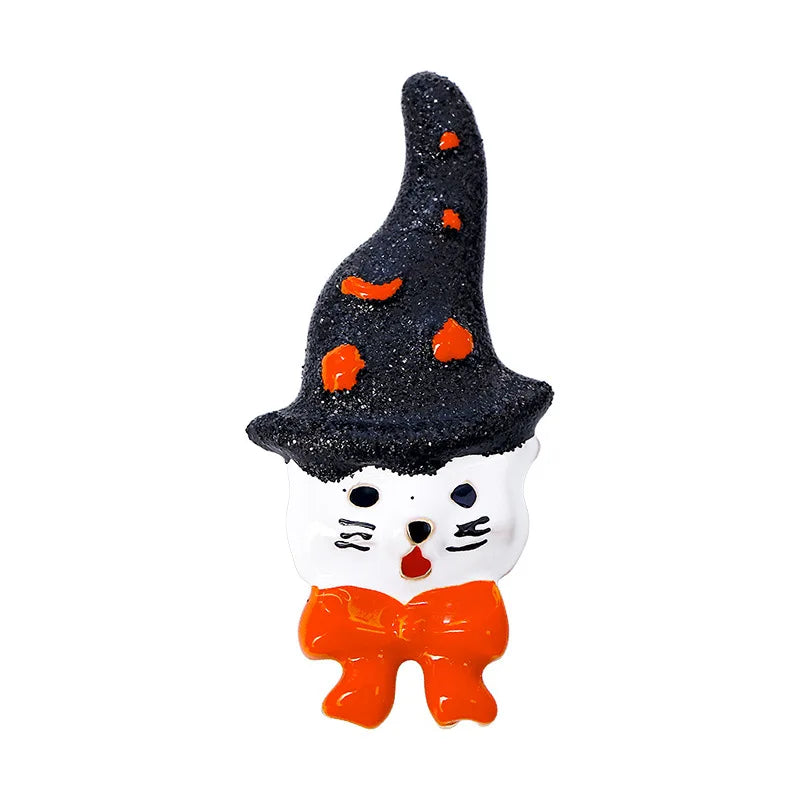 Halloween Witch Hat Brooch Terror Ghost Wizard Pin Metal Rhinestones Accessories For Men And Women Jewelry Gifts Wholesale