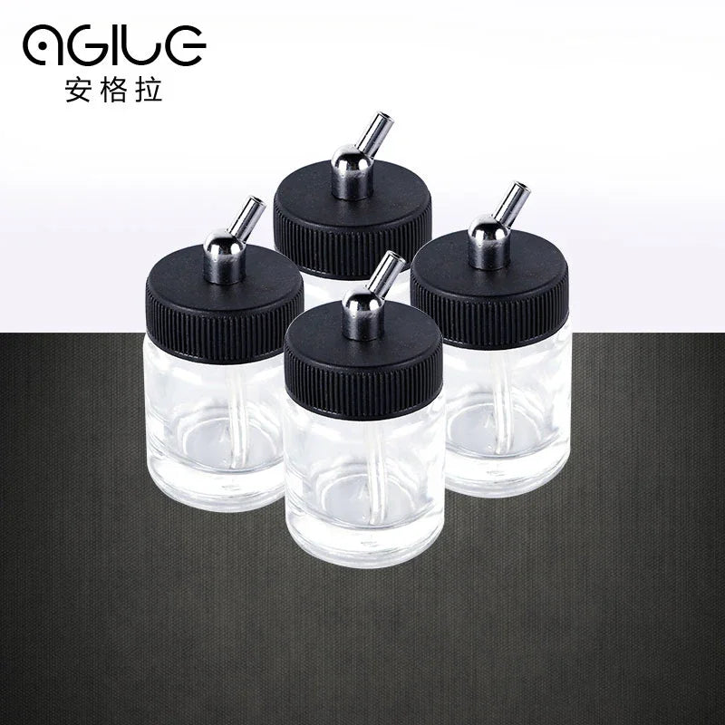 1PCS 22cc Glass Airbrush Pot Bottle Dual Action Airbrush Painting Bottle Container Professional Ink Cup Spray Gun Paint Jar