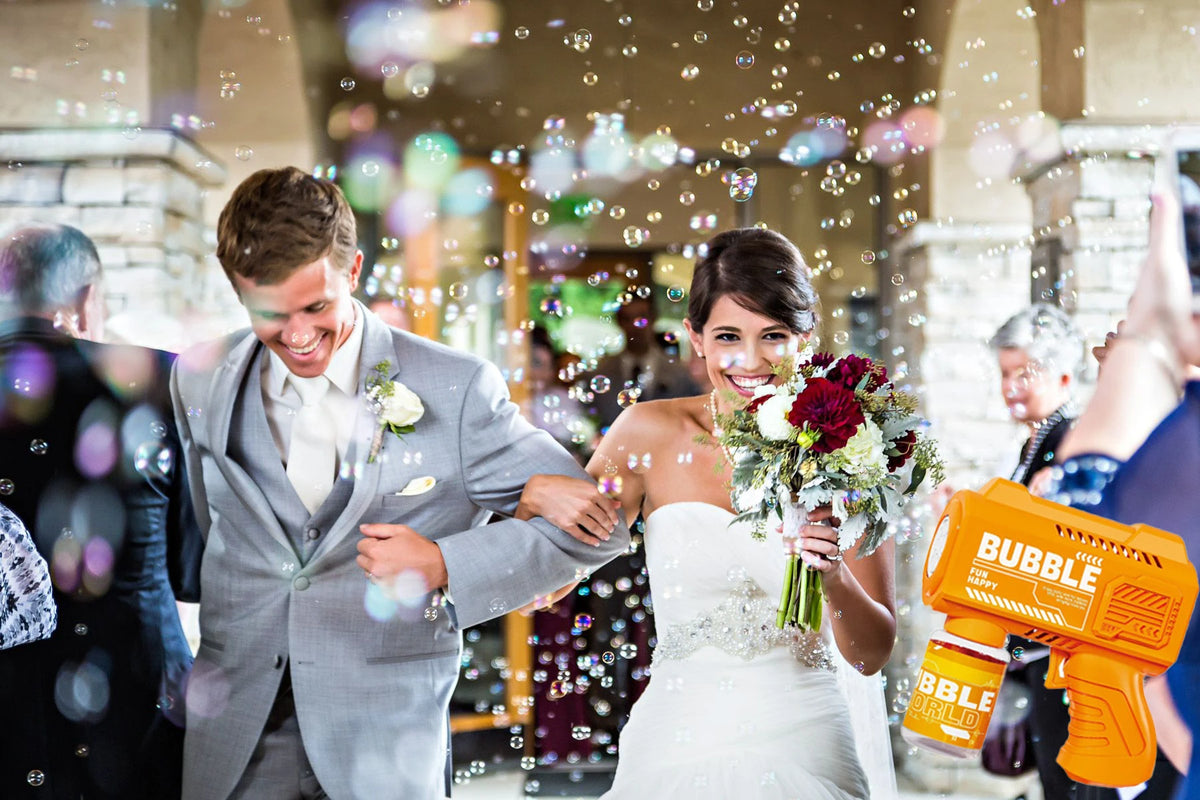 Bubble Guns Wedding Party Favors Romantic Bubble Maker for Outdoor Wedding Ceremony Photo Props Automatic Bubble Machine Blower