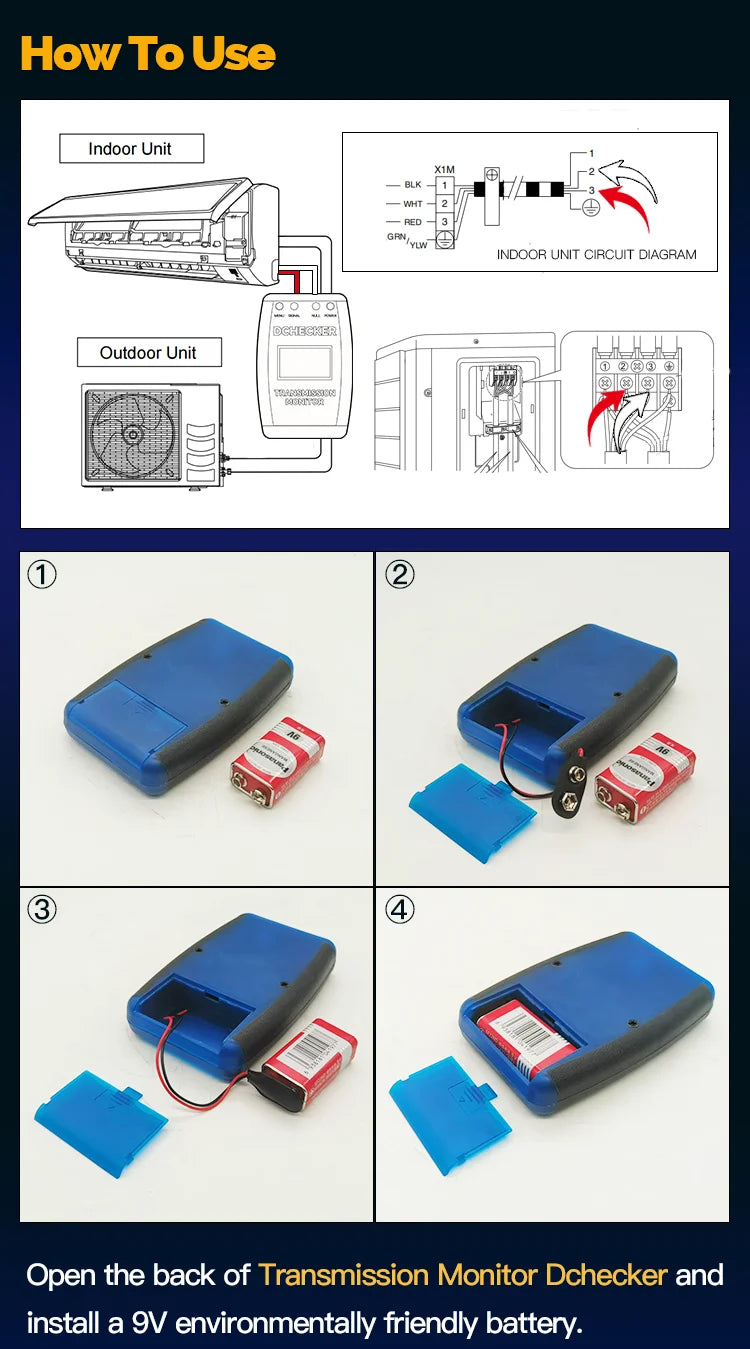 Transmission Monitor Dchecker For Daikin Split/Multi-Split SkyAir Services Troubleshooting Becomes Easy New