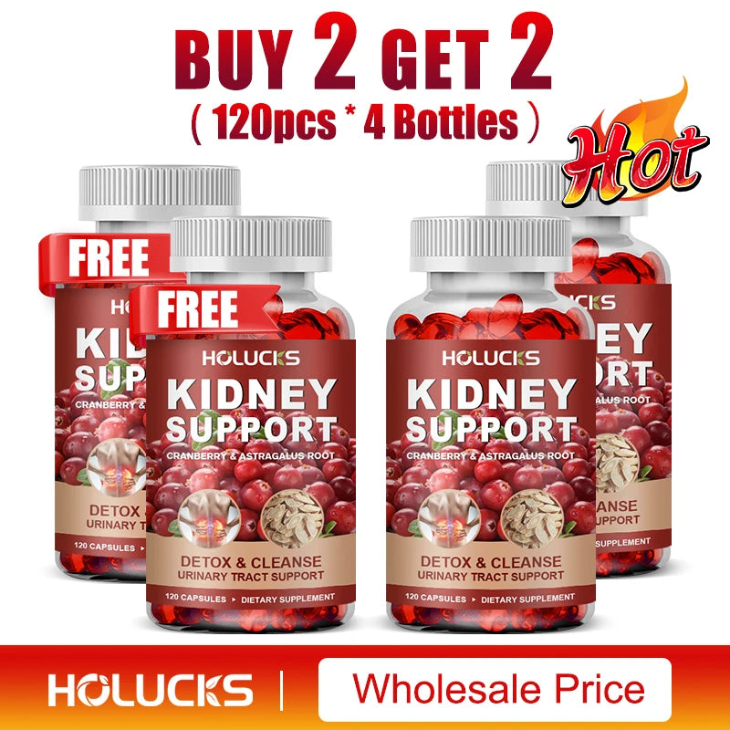Kidney Cleanse & Detox Supplement, with Cranberry, Astragalus Root, for Kidney Restore, Support Bladder & Urinary Tract Health