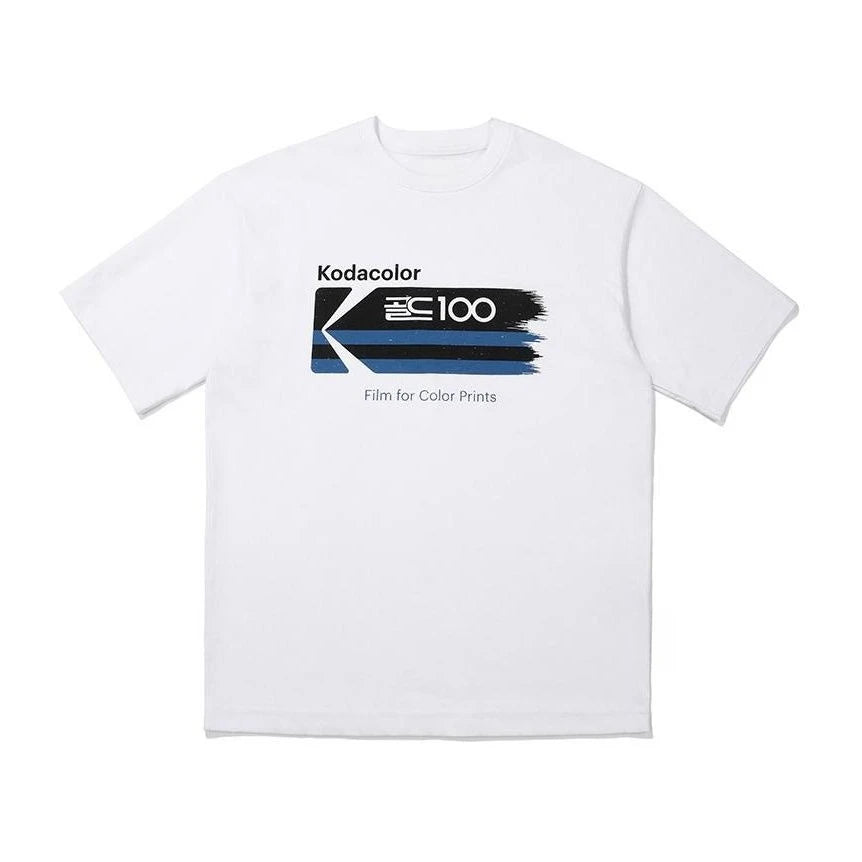 Kodak Polychrome Rainbow Back Print Unisex Cotton T Shirt Vintage Retro Short Sleeve Tee Y2K Casual Streetwear Film Graphic Top