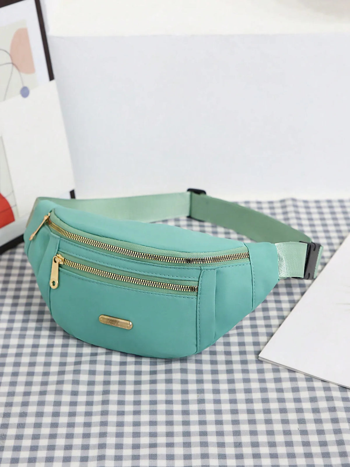 Women Sports Waist Bag Multi-Layer Fanny Pack Phone Essentials for Outdoor Activities Crossbody Purse Sports Chest Bag