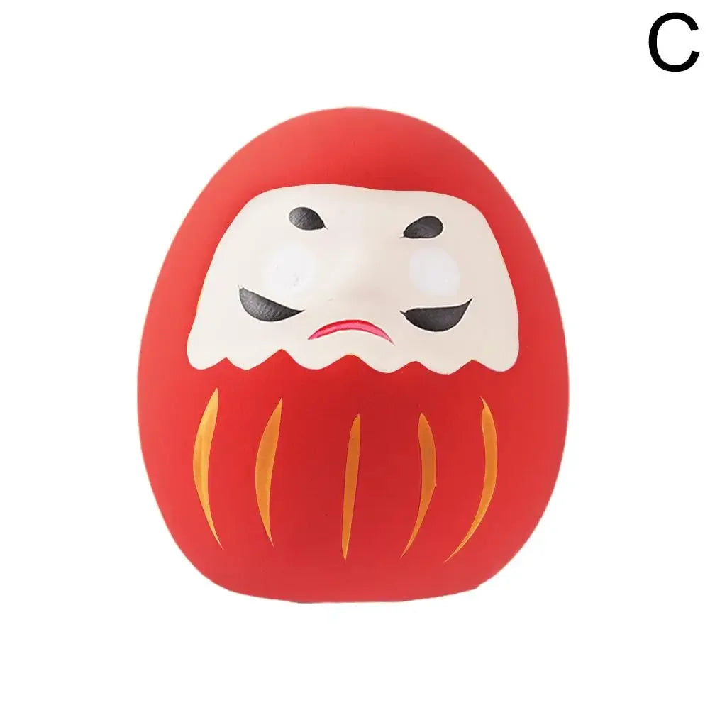 1pcs Japanese Ceramic Daruma Doll Crafts Lucky Charm Fortune Ornament Landscape Home Decor Miniature Accessories Gifts