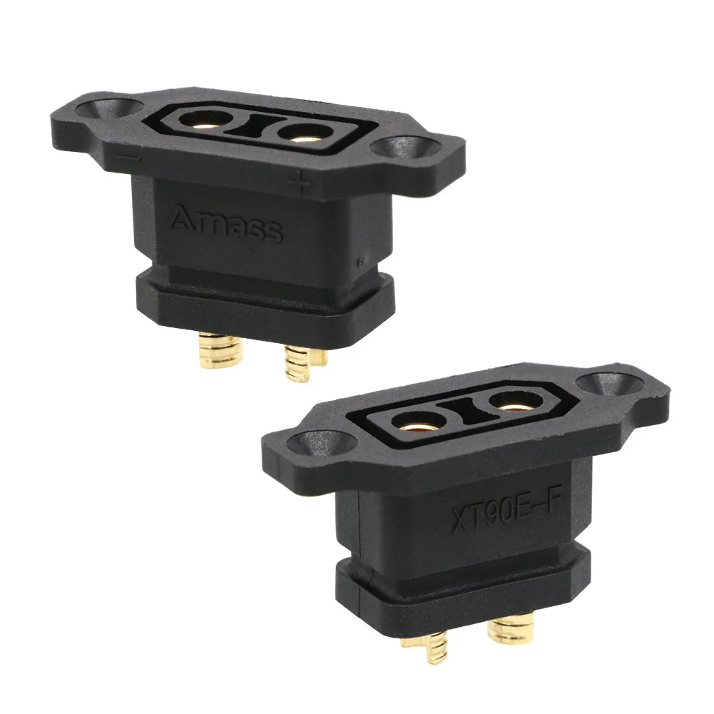 Amass XT90E-F Battery Connector XT90E Female Plug Gold-plated XT90 Mountable Connector Yellow/Black Socket