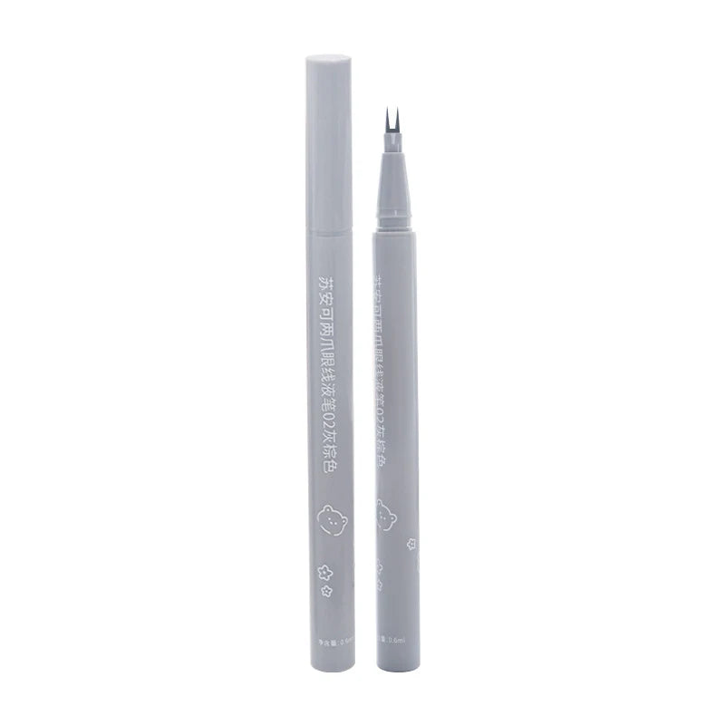 Ultra-thin 2 Fork Tip Liquid Eyeliner Lower Eyelash Pen Makeup Quick Dry Smooth Eye Liner 2 Point Eyebrow Tattoo Pencil Cosmetic
